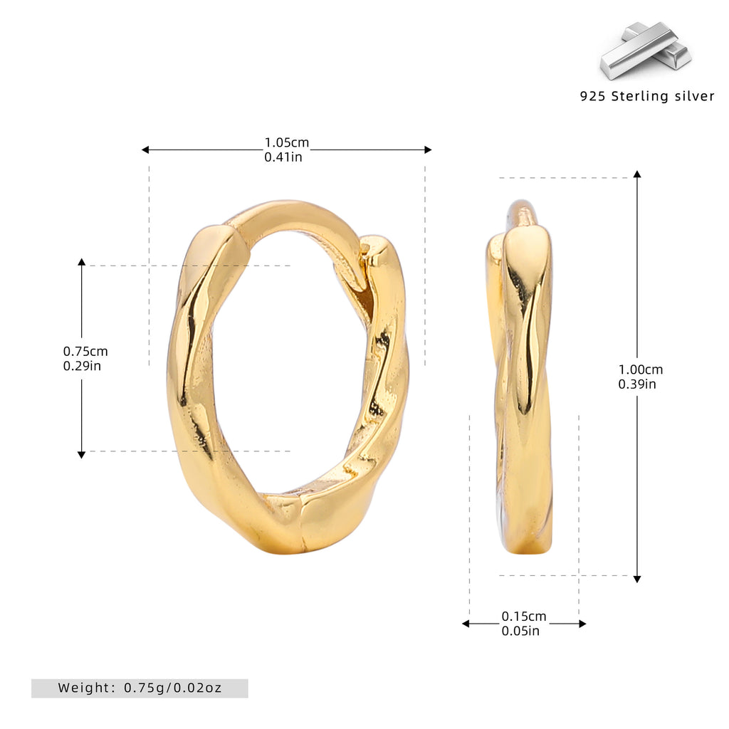 Damen Creolen im modernen drehbaren Design aus hochwertigem 925 Sterling Silber Shop Nory