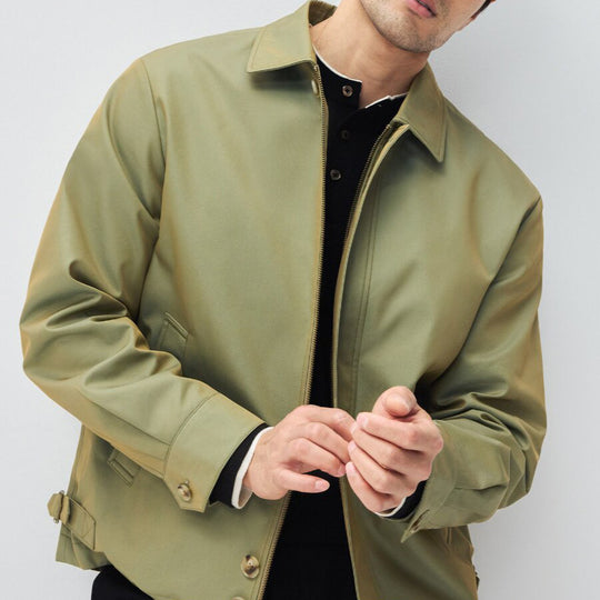 Herren Kurzjacke im modernen Harrington‑Stil mit Stehkragen und verdecktem Reißverschluss Shop Nory