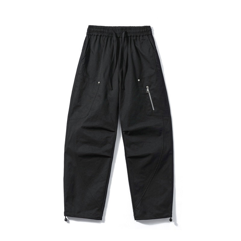 Herren Utility-Cargohose mit elastischem Bund, Reißverschlusstasche und verstellbarem Saum Shop Nory