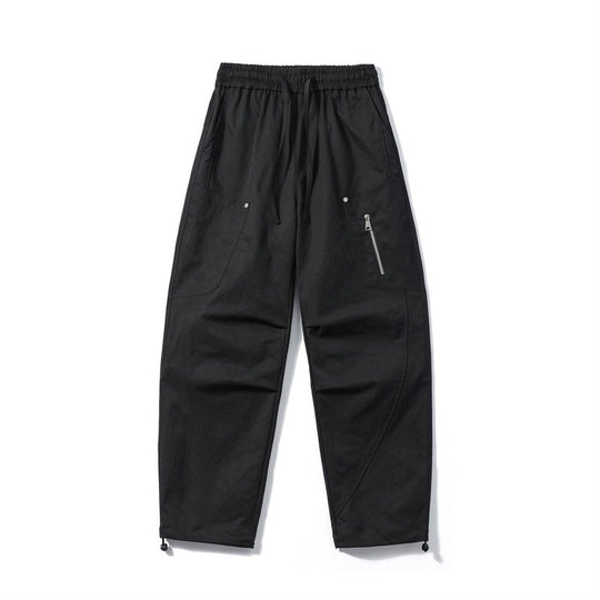Herren Utility-Cargohose mit elastischem Bund, Reißverschlusstasche und verstellbarem Saum Shop Nory