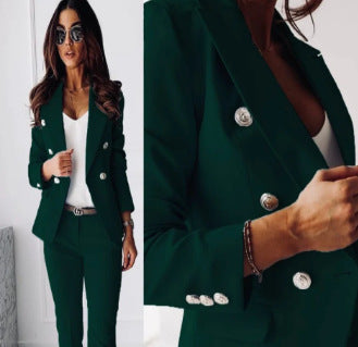 Damen Doppelreihiger taillierter Hosenanzug mit Slim-Hose Shop Nory