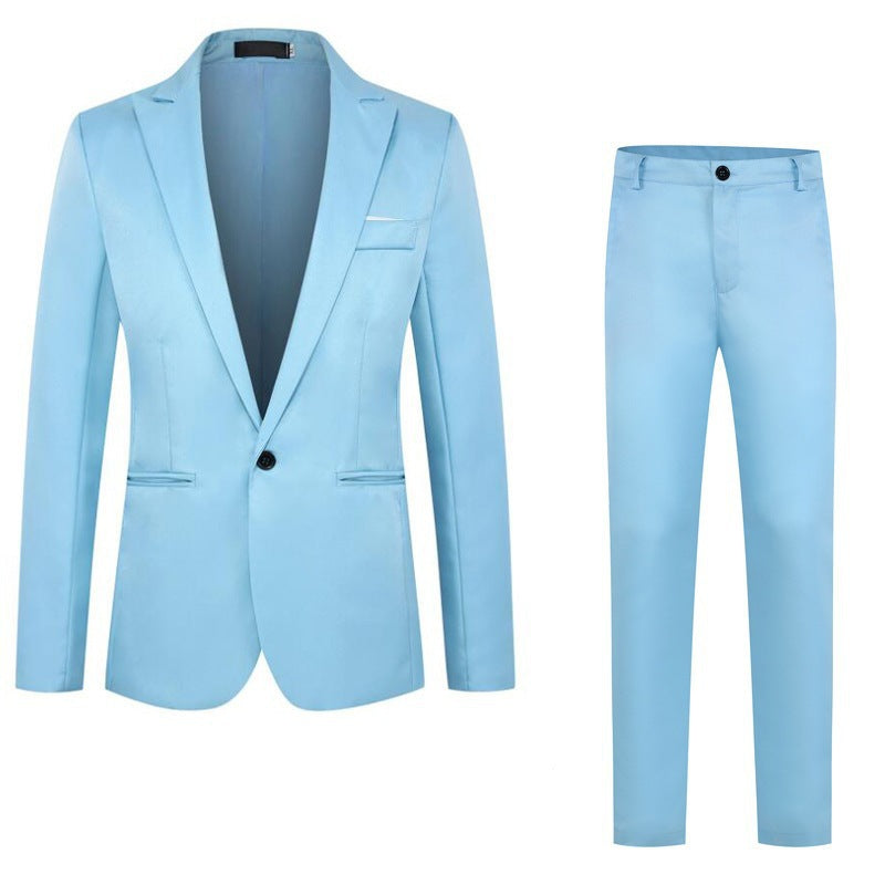Herren Zweiteiliges Anzugset schlanker Schnitt mit Sakko und flacher Bundhose Shop Nory