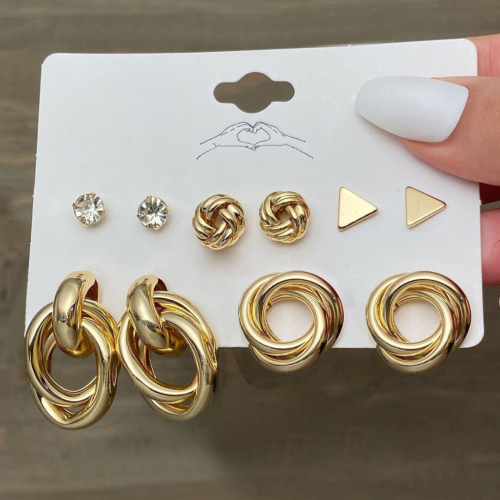Damen Ohrringe und Creolen Set mit funkelnden und eleganten Designs Shop Nory