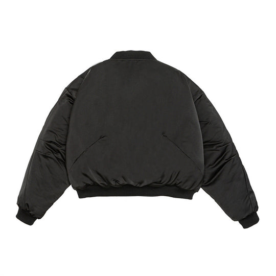 Unisex Kurz geschnittener Boxy-Puffer-Bomber mit minimalistischer Frontblende Shop Nory