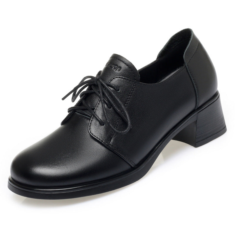 Damen Elegante und bequeme Schnürschuhe mit Blockabsatz