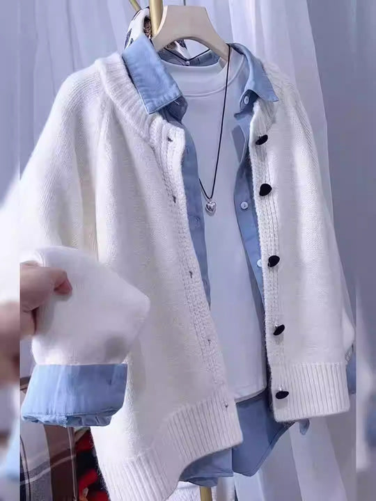 Damen Kuschelige Strickjacke Shop Nory