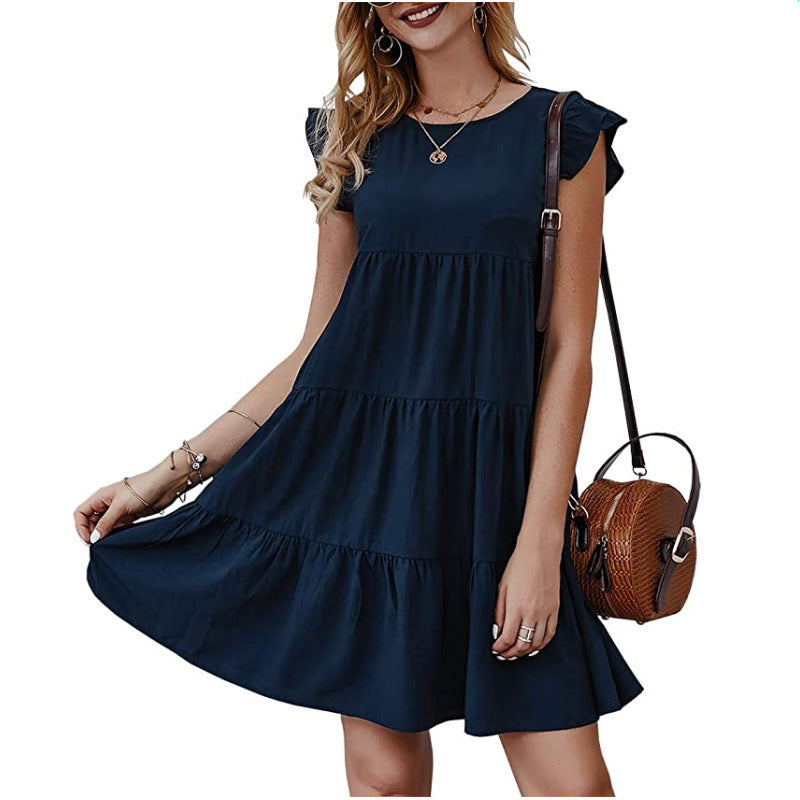 Damen Sommerkleid mit Rüschendetails und lässigem Schnitt