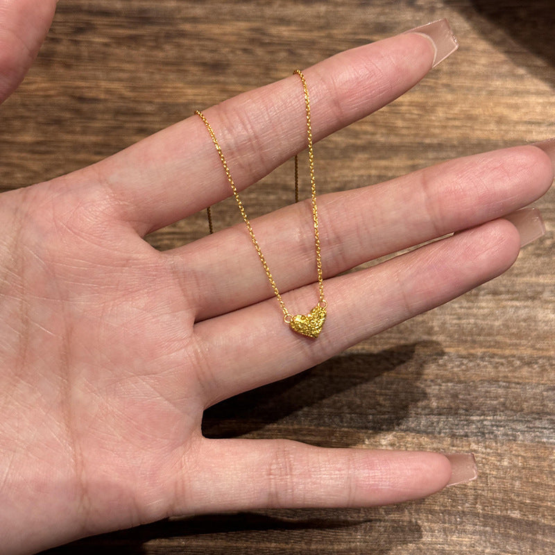 Damen zarte Herz-Halskette aus Gold Shop Nory