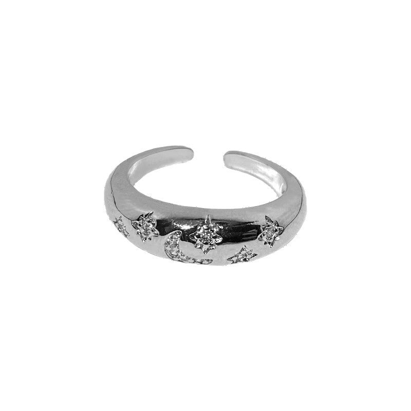 Damen zierlicher Ring mit floralen Verzierungen und funkelnden Akzenten Shop Nory