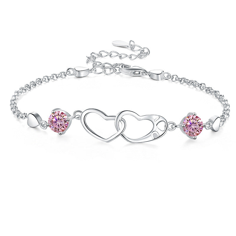 Damenarmband mit elegantem Herzdesign und funkelnden Zirkonia Shop Nory