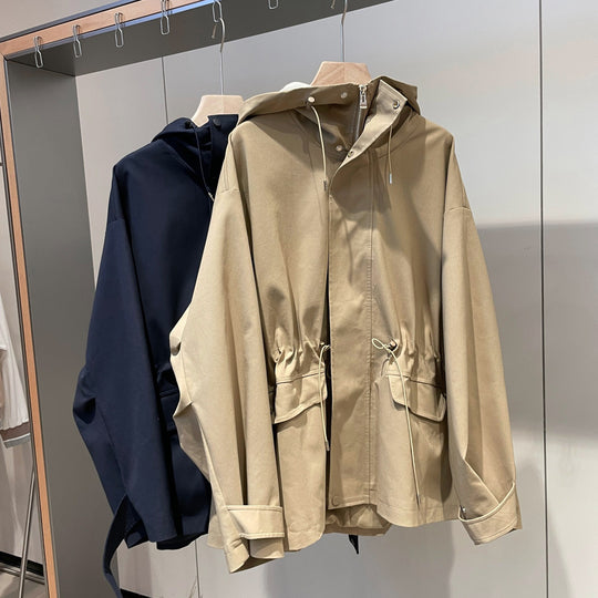 Damen Moderne Utility-Jacke mit hohem Kragen Shop Nory