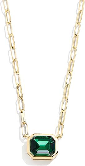 Damen Halskette mit facettiertem Rubinanhänger und eleganter Gliederkette Shop Nory