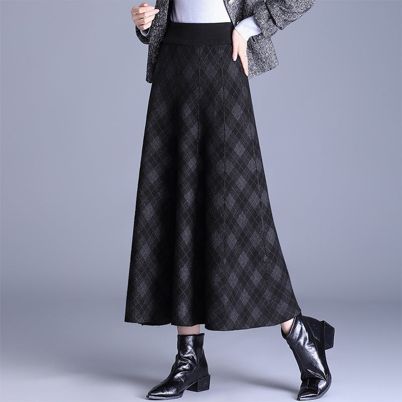 Damen Eleganter Maxirock mit geometrischem Muster Shop Nory