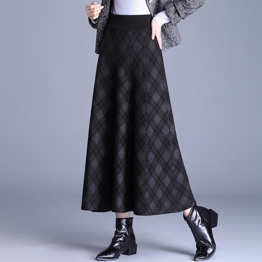 Damen Eleganter Maxirock mit geometrischem Muster Shop Nory