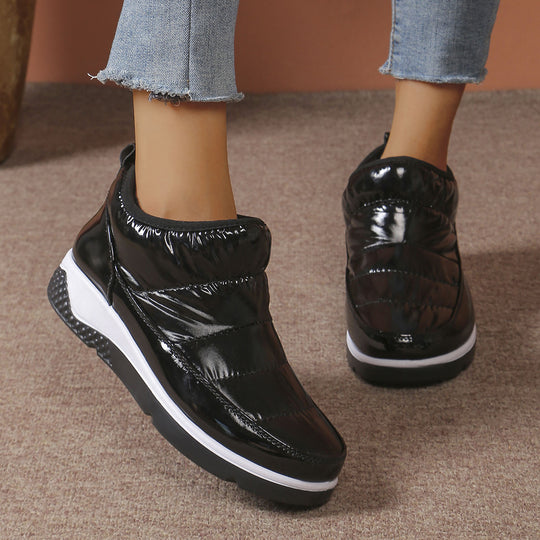 Damen Gepolsterte Slip-On Winter-Booties mit Keilsohle Shop Nory