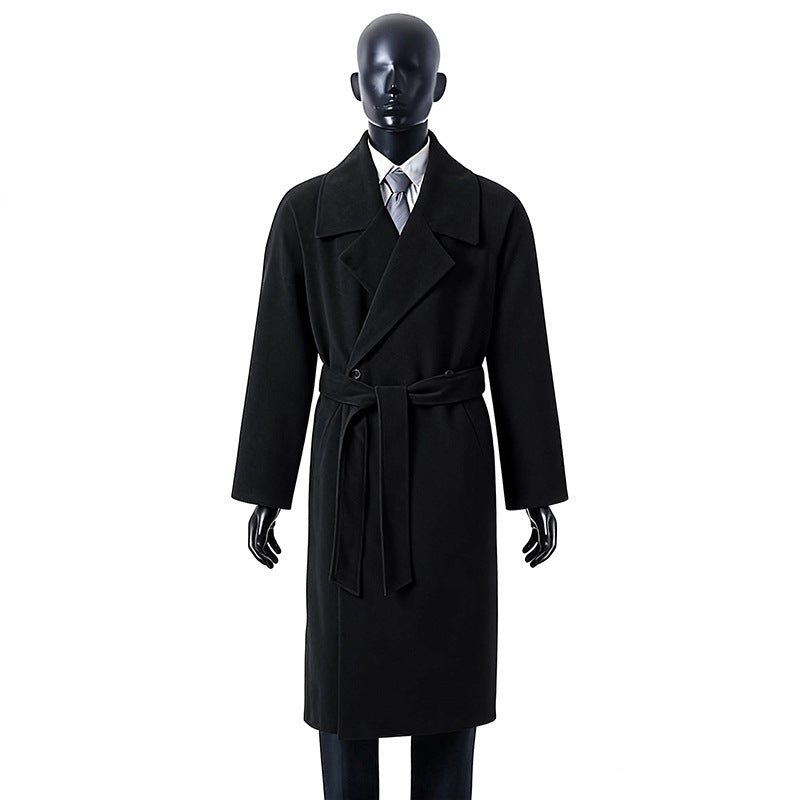 Damen Oversize-Mantel mit breitem Revers und Taillengürtel Shop Nory