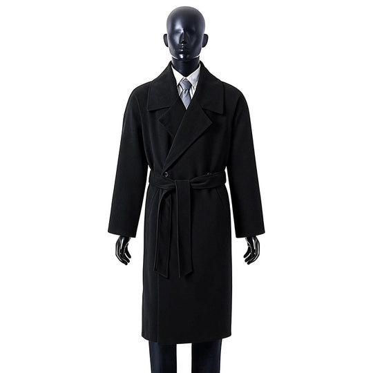 Damen Oversize-Mantel mit breitem Revers und Taillengürtel Shop Nory