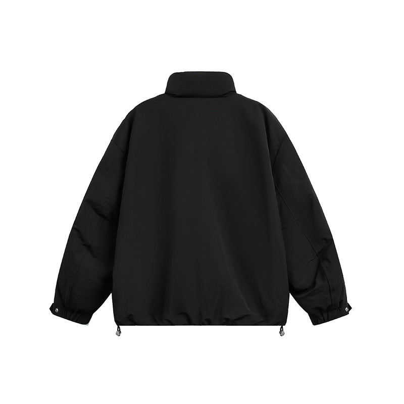 Herren Oversize Wattierte Blousonjacke mit Stehkragen und Tunnelzug Shop Nory