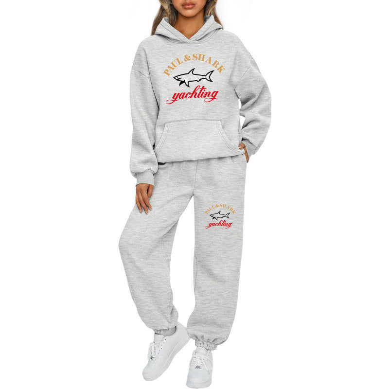 Damen oversized Hoodie und Jogginghose Set mit Kapuze Kängurutasche und gerippten Bündchen Shop Nory