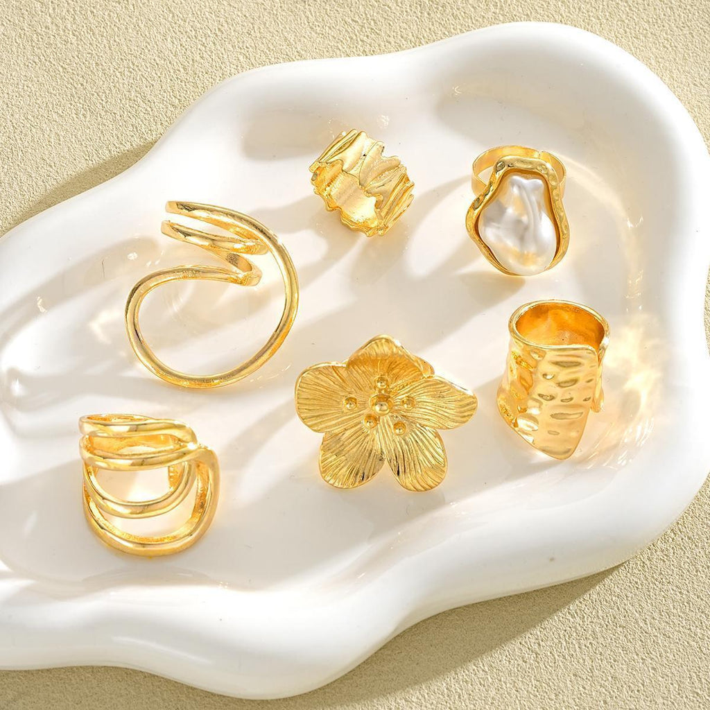 Damen modisches Ring-Set mit einzigartigen Designs und kreativen Formen Shop Nory