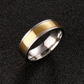 Herren stilvoller zweifarbiger Ring aus Edelstahl Shop Nory