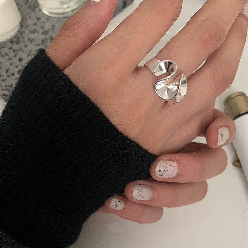 Damen Offener Ring mit kunstvollem, fließendem Design Shop Nory