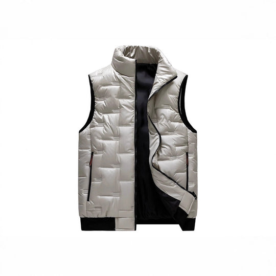 Herren Gesteppte Thermo‑Steppweste mit hohem Stehkragen, winddichter Mikrofaser‑Außenlage und verdeckten Reißverschlusstaschen Shop Nory