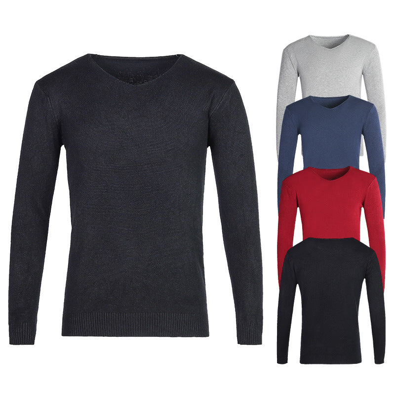 Herren klassischer V-Ausschnitt Pullover