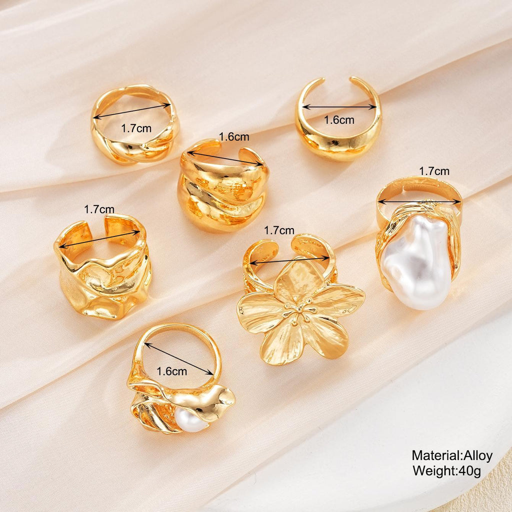 Damen Ring-Set mit kunstvollen Designs und eleganten Akzenten Shop Nory