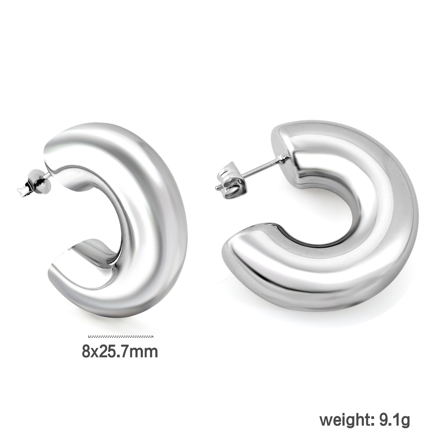 Damen modische und glänzende Ohrstecker aus hochwertigem Edelstahl Shop Nory