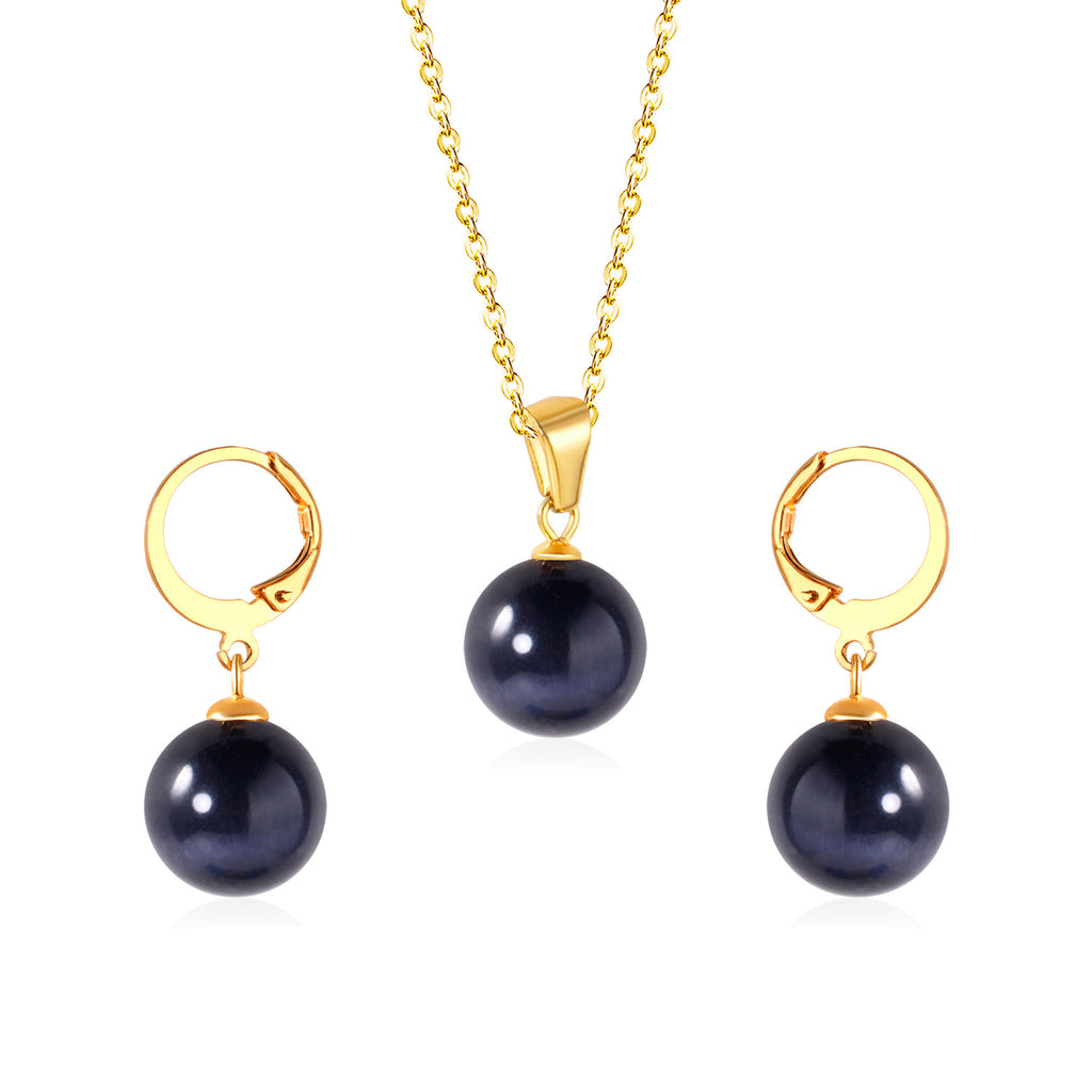 Damen Schmuckset mit eleganten Perlenanhängern Shop Nory