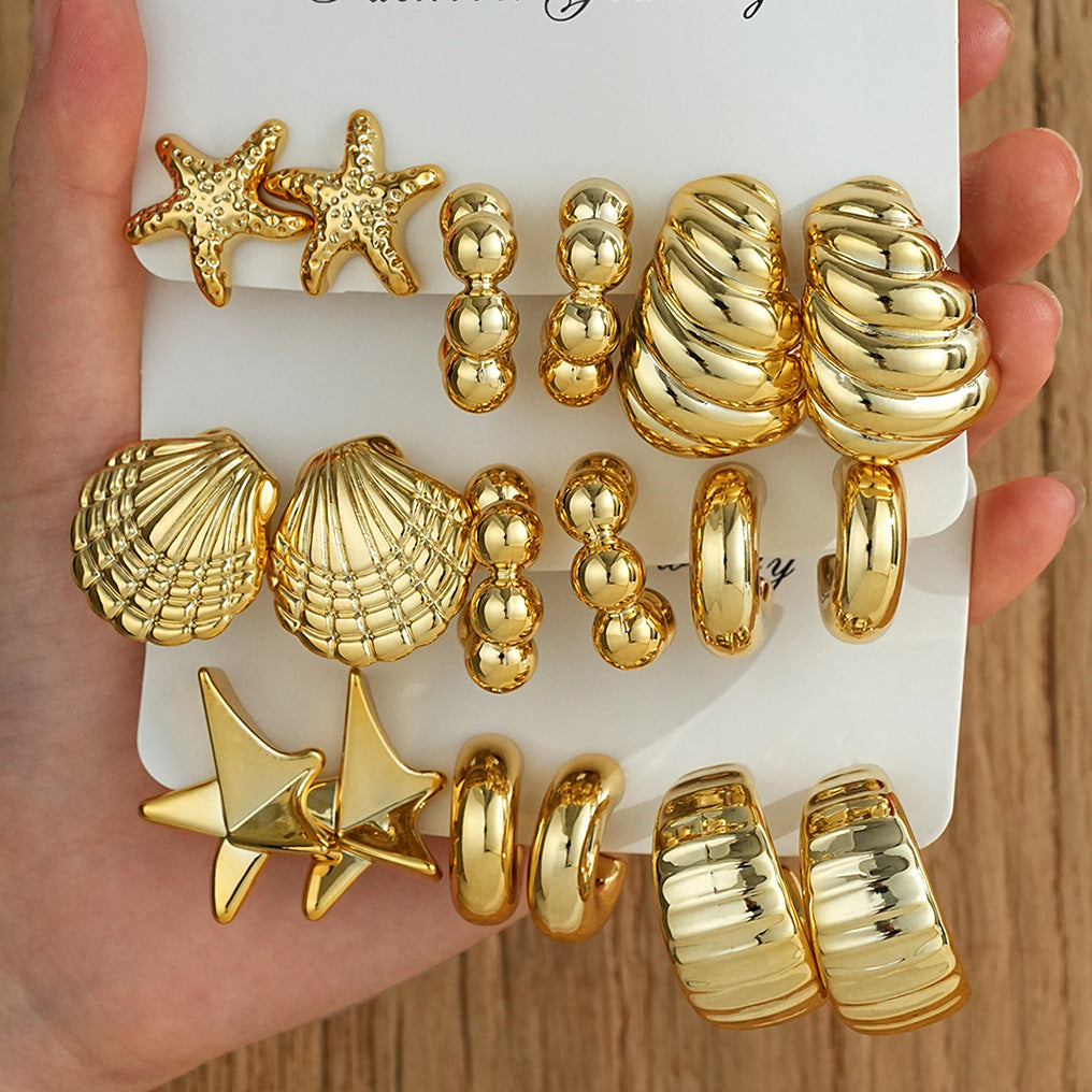 Damen Ohrstecker Set mit modernen, stilvollen Designs Shop Nory