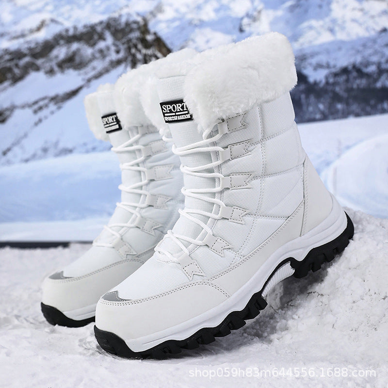 Damen Wasserdichte gefütterte Thermo-Wanderschuhe mit Kunstfellkragen Shop Nory