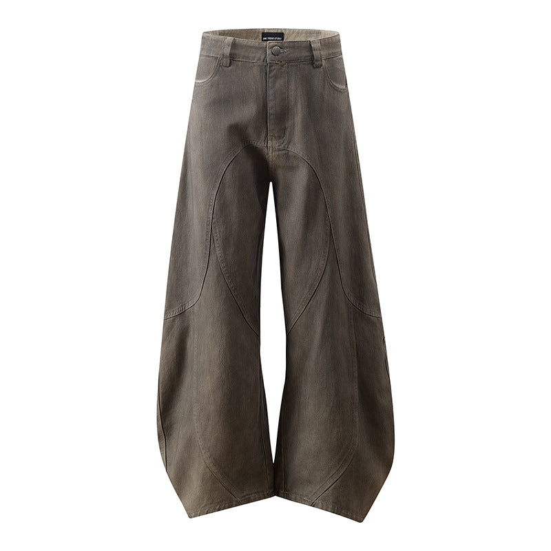 Damen Weite High‑Waist Culotte‑Hose mit ballonförmiger Silhouette und Zierpaneelen Shop Nory