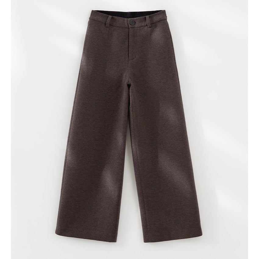 Damen Hochtaillierte Wollmix-Palazzohose mit geradem Bein und elastischem Rückenteil Shop Nory