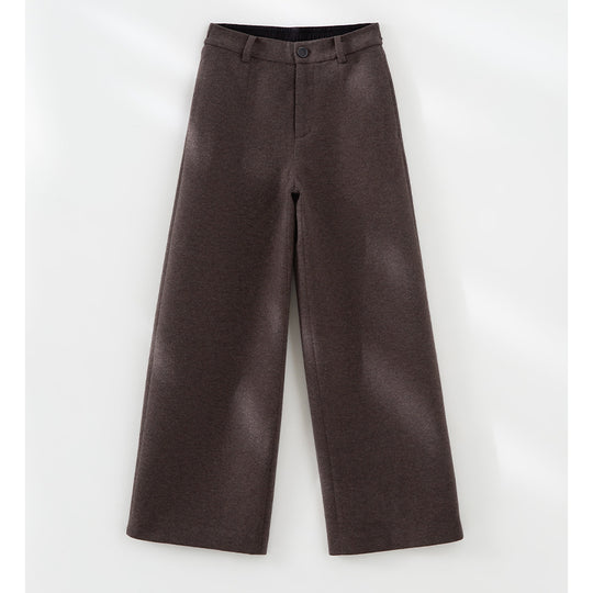 Damen Weite Highwaist-Wollmix-Hose im Culotte‑Schnitt mit Bügelfalte Shop Nory