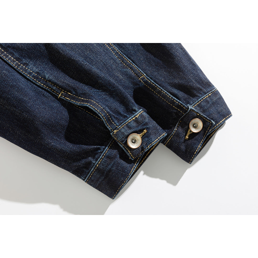 Unisex Weit geschnittener Denim-Worker-Blouson mit asymmetrischer Pattentasche Shop Nory