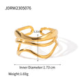Damen Offenes Wellenarmband aus hochwertigem Edelstahl Shop Nory