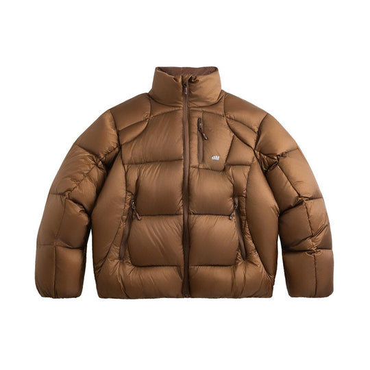 Unisex Kurz geschnittene gesteppte Daunenoptik-Jacke mit Stehkragen und Reißverschlusstaschen Shop Nory