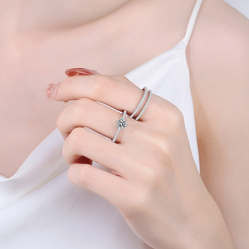 Damen Verlobungsring mit kunstvollem Zirkonia-Besatz Shop Nory