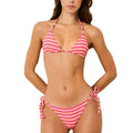 Damen Triangel-Bikini mit verspieltem Streifenmuster