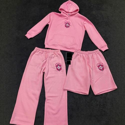 Damen weite Jogginghose mit elastischem Bund, Tunnelzug und gesticktem Emblem Shop Nory