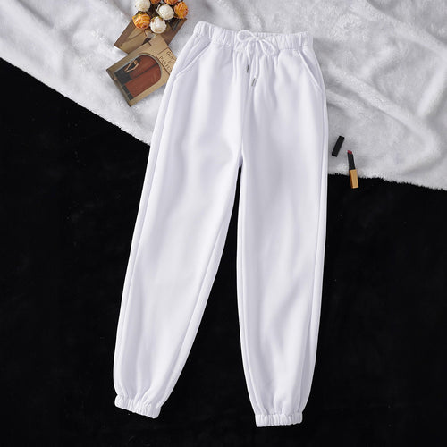 Damen nan hochgeschnittene Jogginghose aus weicher Fleece Baumwollmischung mit elastischem Bund Kordelzug und Eingrifftaschen Shop Nory