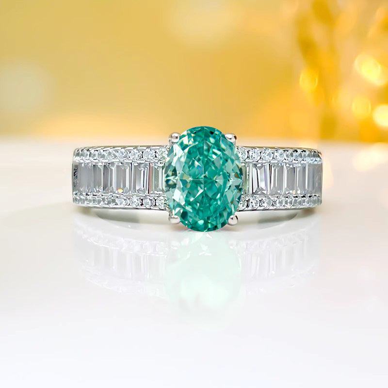 Damenring mit ovalem Edelsteinbesatz und elegantem Zirkonia Schmuck Shop Nory