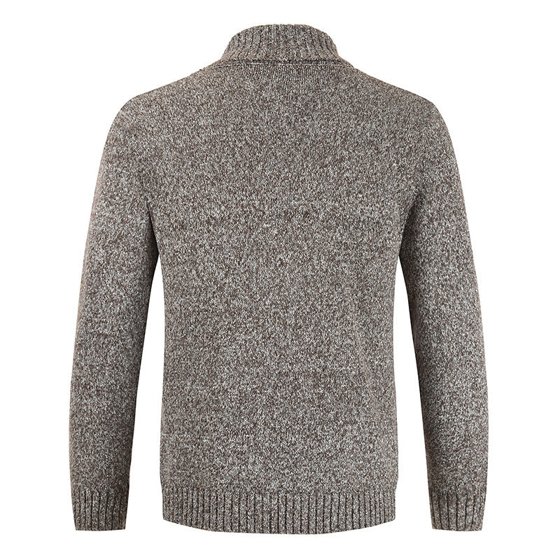 Herren doppelreihige Strickcardigan mit Schalkragen, strukturierter Maschenoptik und gerippten Bündchen Shop Nory
