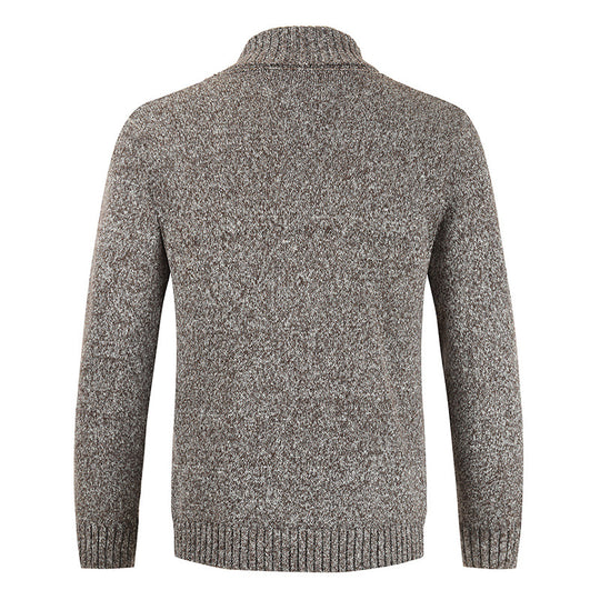 Herren doppelreihige Strickcardigan mit Schalkragen, strukturierter Maschenoptik und gerippten Bündchen Shop Nory