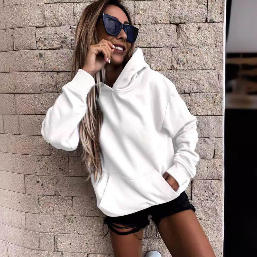 Damen Kapuzenpullover mit weichem Fleece-Innenfutter und lässigem Schnitt