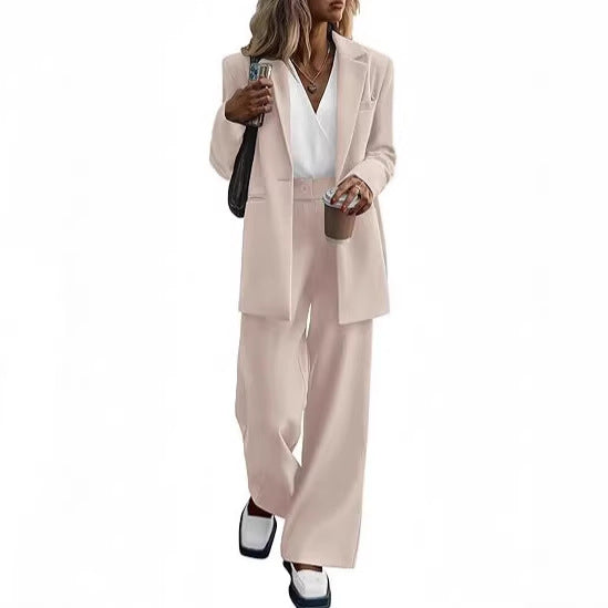 Damen Oversize-Hosenanzug mit Longblazer und weiter Bundfaltenhose Shop Nory