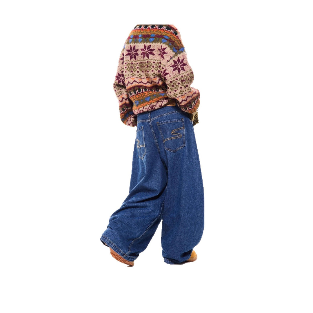 Damen Gemusterter Pullover mit Knopfleiste Shop Nory