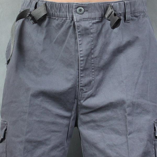 Herren Weite Utility-Cargohose aus Baumwollcanvas mit Mehrfach-Taschen und Kordelbund Shop Nory